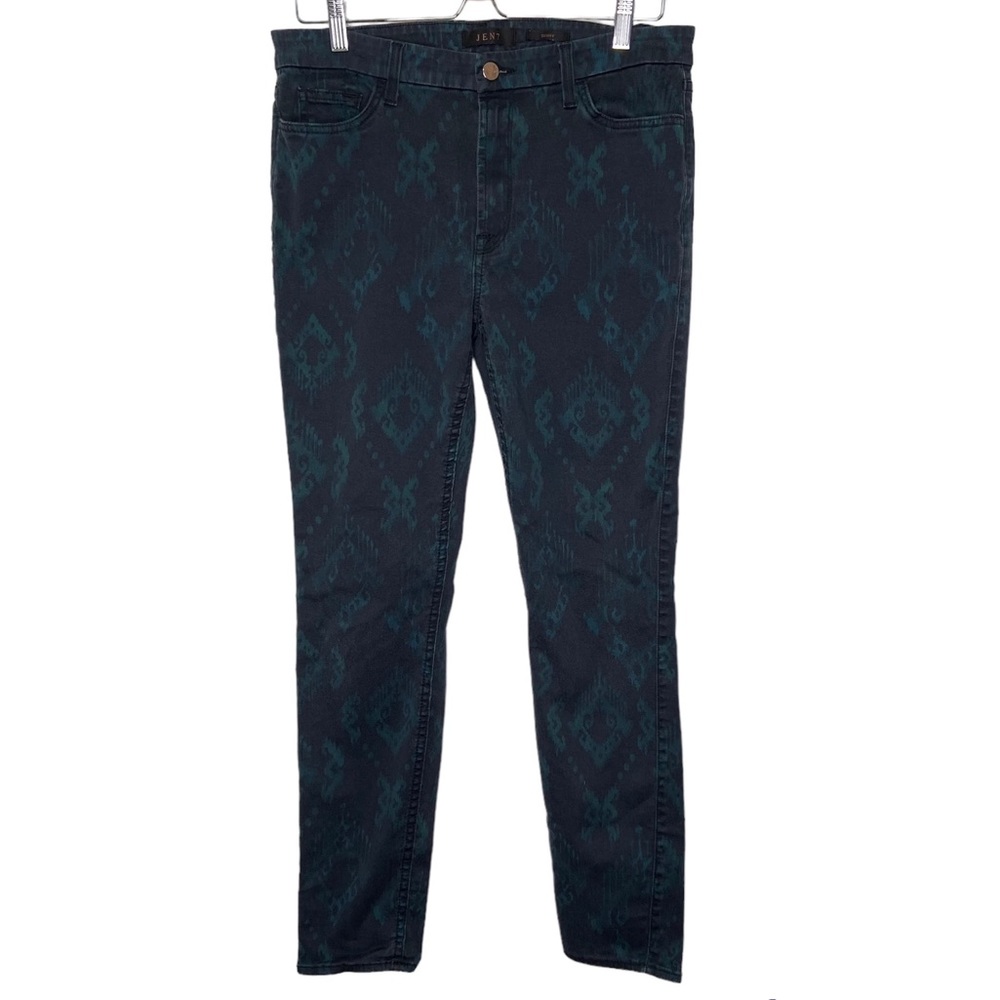 JEN 7 Skinny Jeans Stretchy Blue Print